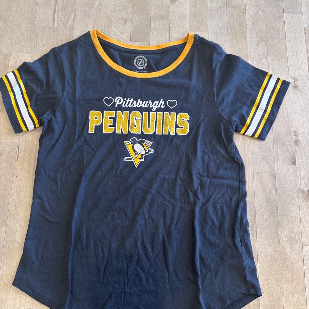 NHL Pittsburgh Penguins Kids Tee - Navy and Gold